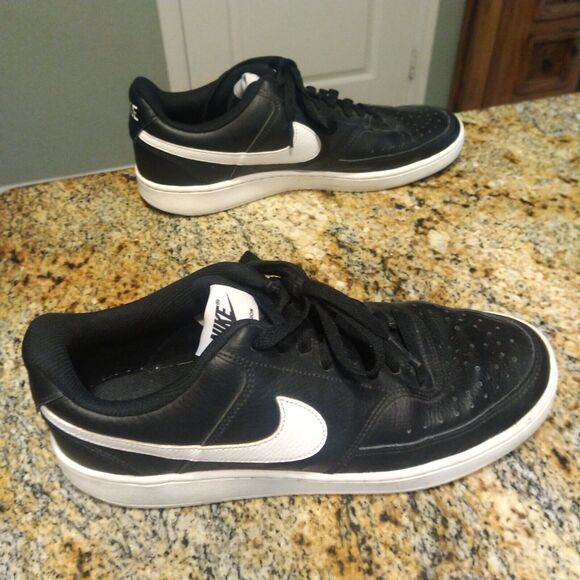 Nike Court Vision Low Black/White Leather Shoes Sneaker Men\'s Size 9 CD5463-001 main image 6